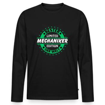 Best mechanic in the world - Men's Premium Organic Long Sleeve Shirt - black - Front - Nico (187cm)