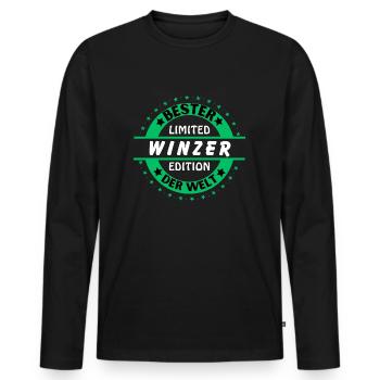 Best winemaker in the world - Men's Premium Organic Long Sleeve Shirt - black - Front - Nico (187cm)