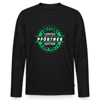 Best doorman in the world - Men's Premium Organic Long Sleeve Shirt - black - Front - Nico (187cm)