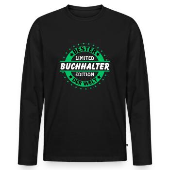 Le meilleur meilleur au monde - T-shirt manches longues Premium bio Homme - noir - Devant - Nico (187cm)