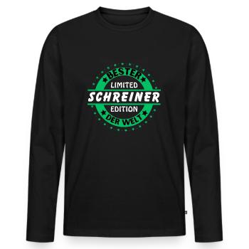 Bester Schreiner der Welt - Männer Premium Bio Langarmshirt - Schwarz - Vorne - Nico (187cm)