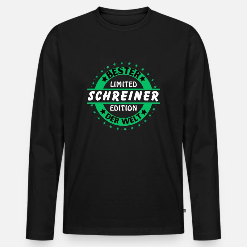 Bester Schreiner der Welt - Männer Premium Bio Langarmshirt - Schwarz