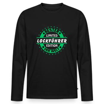Meilleur guide de leurres au monde - T-shirt manches longues Premium bio Homme - noir - Devant - Nico (187cm)