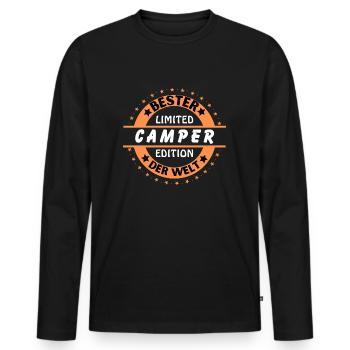 Bester Camper der Welt - Männer Premium Bio Langarmshirt - Schwarz - Vorne - Nico (187cm)