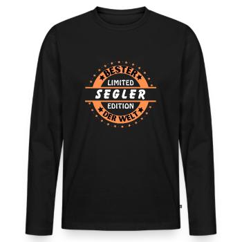 Meilleur marin du monde - T-shirt manches longues Premium bio Homme - noir - Devant - Nico (187cm)