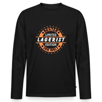 Best warehouse clerk in the world - Men's Premium Organic Long Sleeve Shirt - black - Front - Nico (187cm)