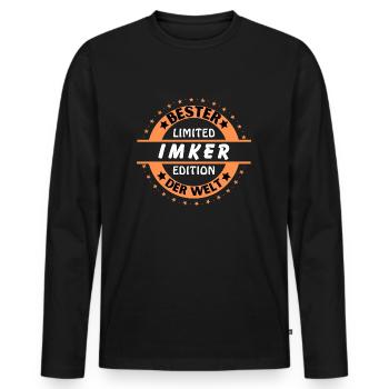 Bester Imker der Welt - Männer Premium Bio Langarmshirt - Schwarz - Vorne - Nico (187cm)