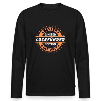 Meilleur guide de leurres au monde - T-shirt manches longues Premium bio Homme - noir - Devant - Nico (187cm)