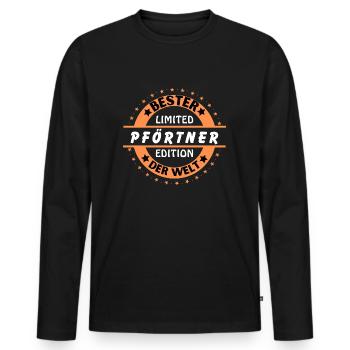 Best doorman in the world - Men's Premium Organic Long Sleeve Shirt - black - Front - Nico (187cm)
