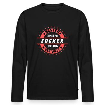 Best gambler in the world - Men's Premium Organic Long Sleeve Shirt - black - Front - Nico (187cm)
