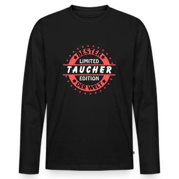 Best diver in the world - Men's Premium Organic Long Sleeve Shirt - black - Front - Nico (187cm)