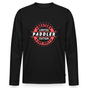 Meilleur pagayeur du monde - T-shirt manches longues Premium bio Homme - noir - Devant - Nico (187cm)