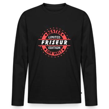 Meilleur coiffeur du monde - T-shirt manches longues Premium bio Homme - noir - Devant - Nico (187cm)