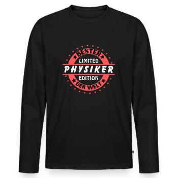 Bester Physiker der Welt - Männer Premium Bio Langarmshirt - Schwarz - Vorne - Nico (187cm)