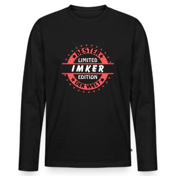 Bester Imker der Welt - Männer Premium Bio Langarmshirt - Schwarz - Vorne - Nico (187cm)