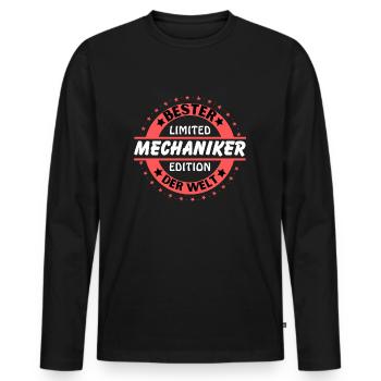Best mechanic in the world - Men's Premium Organic Long Sleeve Shirt - black - Front - Nico (187cm)