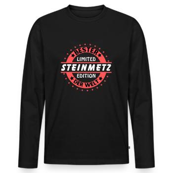 Best stonemason in the world - Men's Premium Organic Long Sleeve Shirt - black - Front - Nico (187cm)