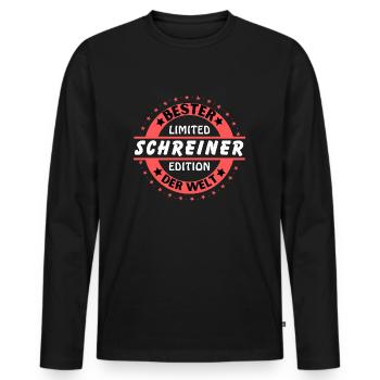 Bester Schreiner der Welt - Männer Premium Bio Langarmshirt - Schwarz - Vorne - Nico (187cm)