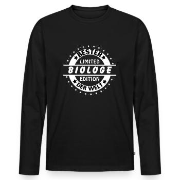 Best biologist in the world - Men's Premium Organic Long Sleeve Shirt - black - Front - Nico (187cm)