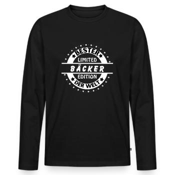 Best baker in the world - Men's Premium Organic Long Sleeve Shirt - black - Front - Nico (187cm)