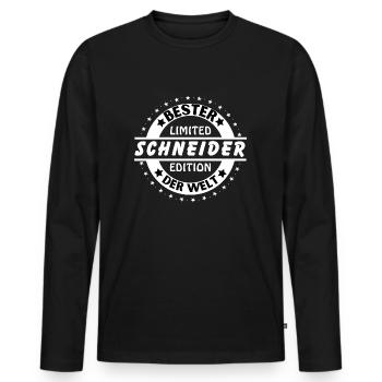 Best tailor in the world - Men's Premium Organic Long Sleeve Shirt - black - Front - Nico (187cm)