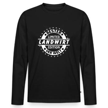 Best farmer in the world - Men's Premium Organic Long Sleeve Shirt - black - Front - Nico (187cm)