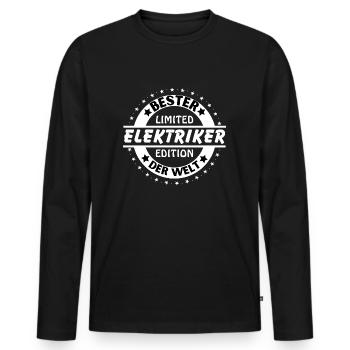Bester Elektriker der Welt - Männer Premium Bio Langarmshirt - Schwarz - Vorne - Nico (187cm)