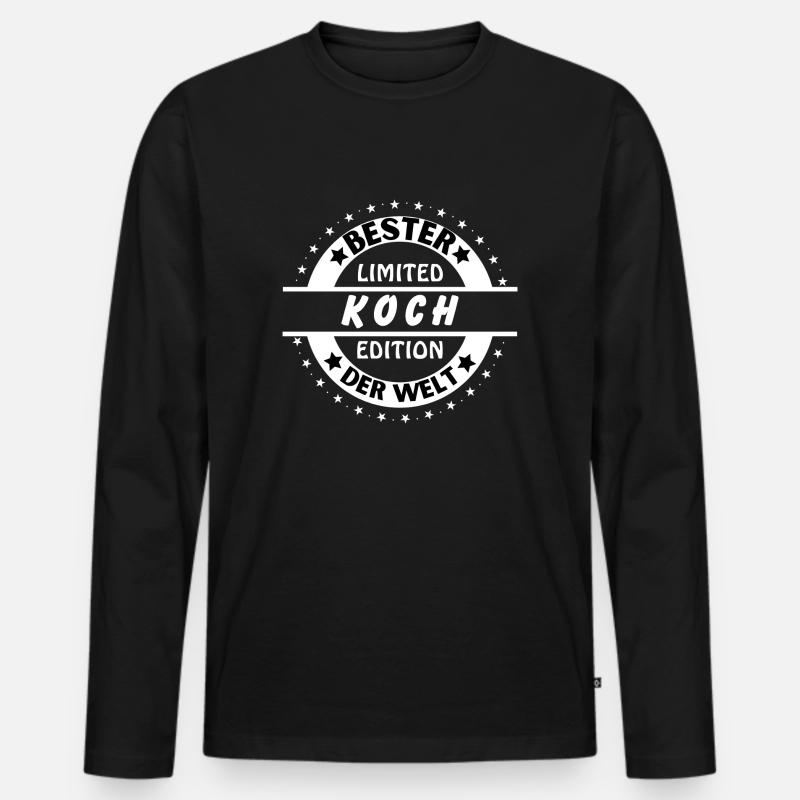 Bester Koch der Welt - Männer Premium Bio Langarmshirt - Schwarz