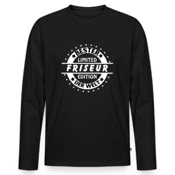 Bester Friseur der Welt - Männer Premium Bio Langarmshirt - Schwarz - Vorne - Nico (187cm)