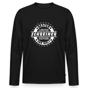 Bester Schreiner der Welt - Männer Premium Bio Langarmshirt - Schwarz - Vorne - Nico (187cm)