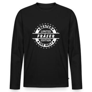 Meilleur cutter au monde - T-shirt manches longues Premium bio Homme - noir - Devant - Nico (187cm)