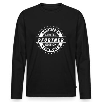 Best doorman in the world - Men's Premium Organic Long Sleeve Shirt - black - Front - Nico (187cm)