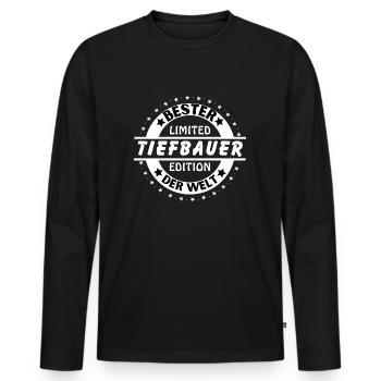 Best civil engineer in the world - Men's Premium Organic Long Sleeve Shirt - black - Front - Nico (187cm)
