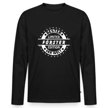 Bester Förster der Welt - Männer Premium Bio Langarmshirt - Schwarz - Vorne - Nico (187cm)