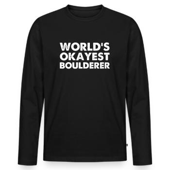 L’athlète de bloc le plus acceptable du monde - T-shirt manches longues Premium bio Homme - noir - Devant - Nico (187cm)