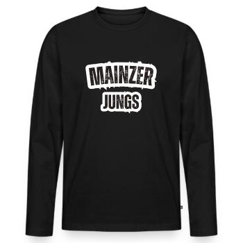Garçons de Mayence - T-shirt manches longues Premium bio Homme - noir - Devant - Nico (187cm)
