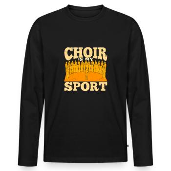 Chœur Chanteur De Chœur Chef de ChœurMaster Cadeau - T-shirt manches longues Premium bio Homme - noir - Devant - Nico (187cm)