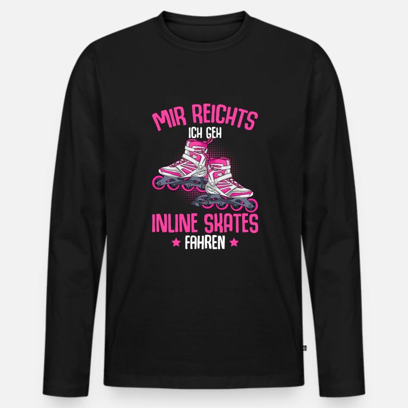 Inline Skates Inline Skating Inline Skater - Männer Premium Bio Langarmshirt - Schwarz