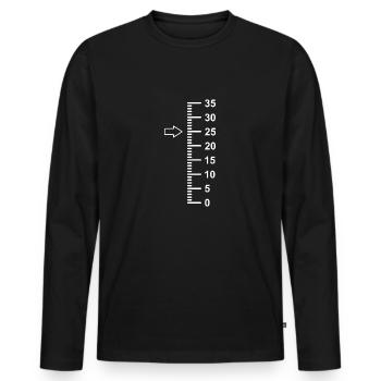 25 ans 25 ans - T-shirt manches longues Premium bio Homme - noir - Devant - Nico (187cm)