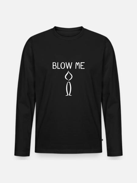 Souffle moi - T-shirt manches longues Premium bio Homme - noir