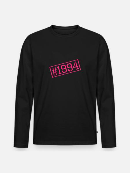 1994 - Men's Premium Organic Long Sleeve Shirt - black
