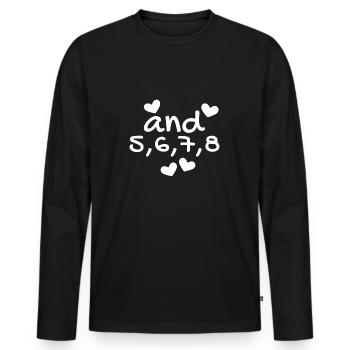 Dancing Dance Dance Course Rhythm - Men's Premium Organic Long Sleeve Shirt - black - Front - Nico (187cm)