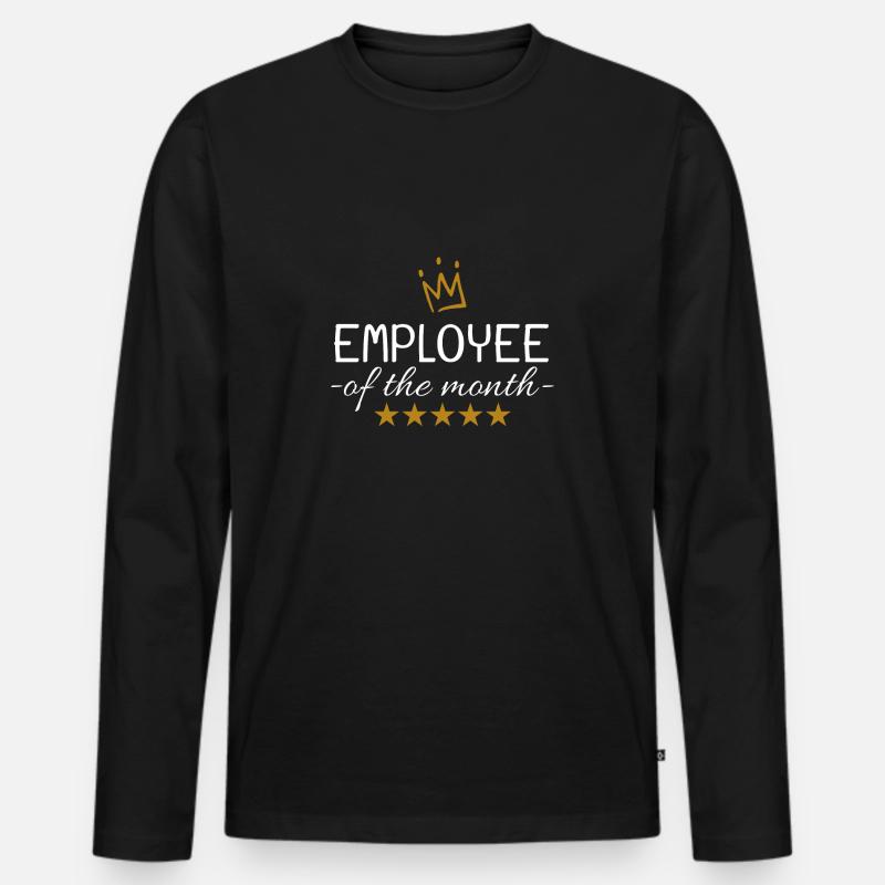 Mitarbeiter des Monats - Männer Premium Bio Langarmshirt - Schwarz