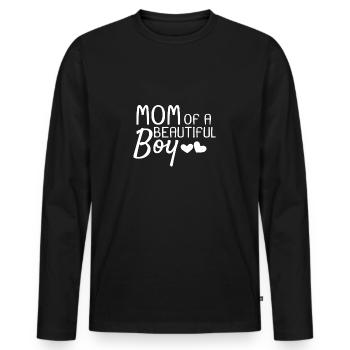 Mom of a beautiful Boy - Männer Premium Bio Langarmshirt - Schwarz - Vorne - Nico (187cm)