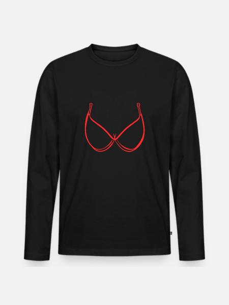 Woman Bra Sexy - Men's Premium Organic Long Sleeve Shirt - black