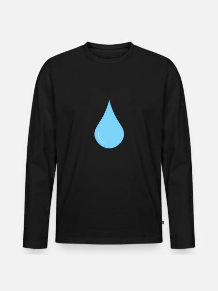 Raindrops icon rain drops - Men's Premium Organic Long Sleeve Shirt - black
