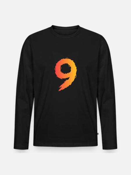 9th birthday - Men's Premium Organic Long Sleeve Shirt - black