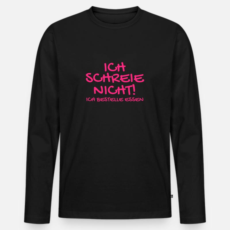 Baby Babysprüche - Männer Premium Bio Langarmshirt - Schwarz