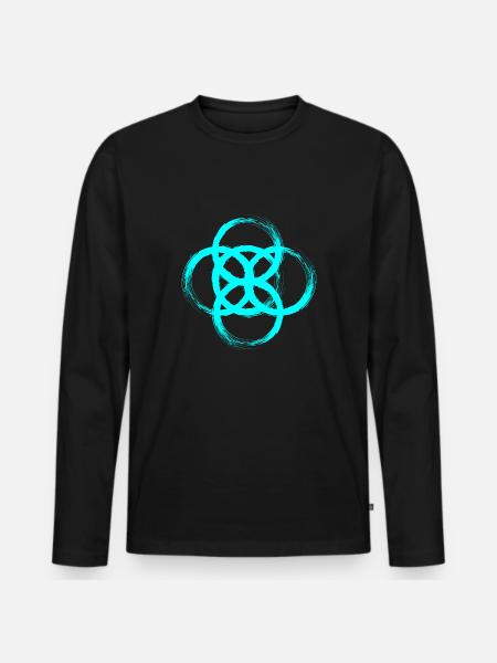 Celtic symbol wheel of being - Men's Premium Organic Long Sleeve Shirt - black