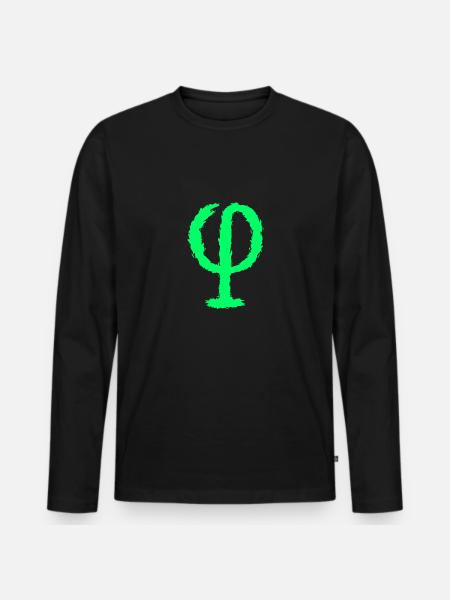 Ratio symbol - Men's Premium Organic Long Sleeve Shirt - black